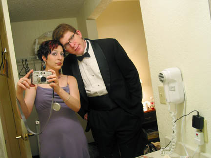 Brian & I in our wedding duds