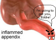 Detail of Geller's 'evil-doing' appendix ('inflamed' still misspelled)