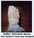 Geller: law school finals more stressful than toe surgery.